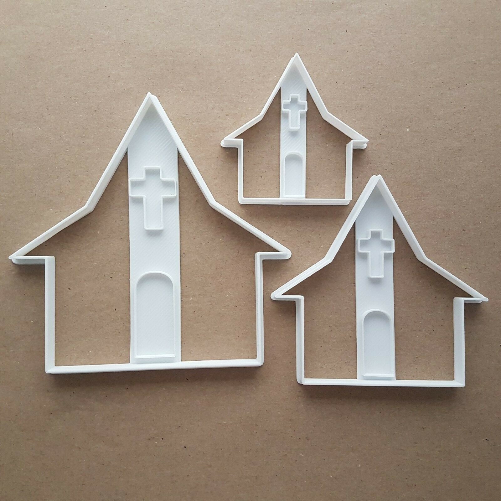 Church Chapel Cross Shape Cookie Cutter Dough Biscuit Pastry Fondant Stamp Xmas - Picture 5 of 5