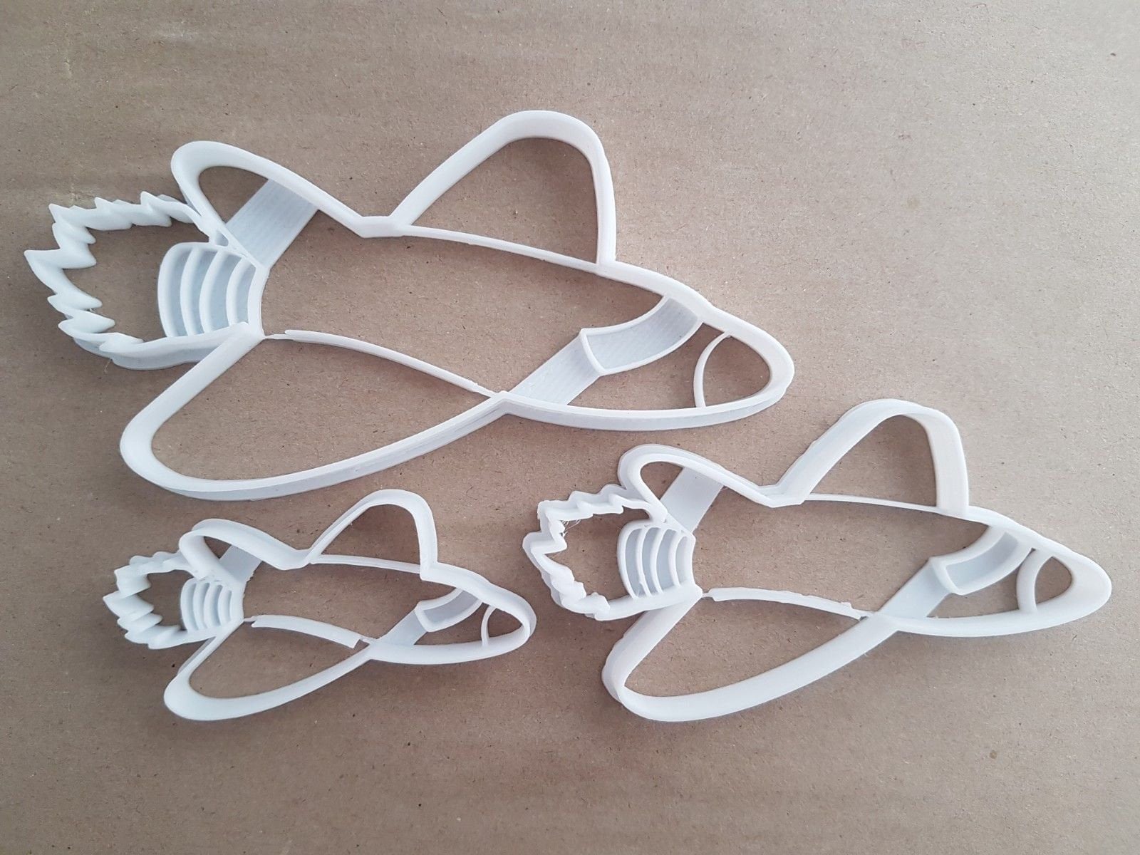 Space Shuttle Jet Plane Shape Cookie Cutter Dough Biscuit Pastry Fondant Stamp