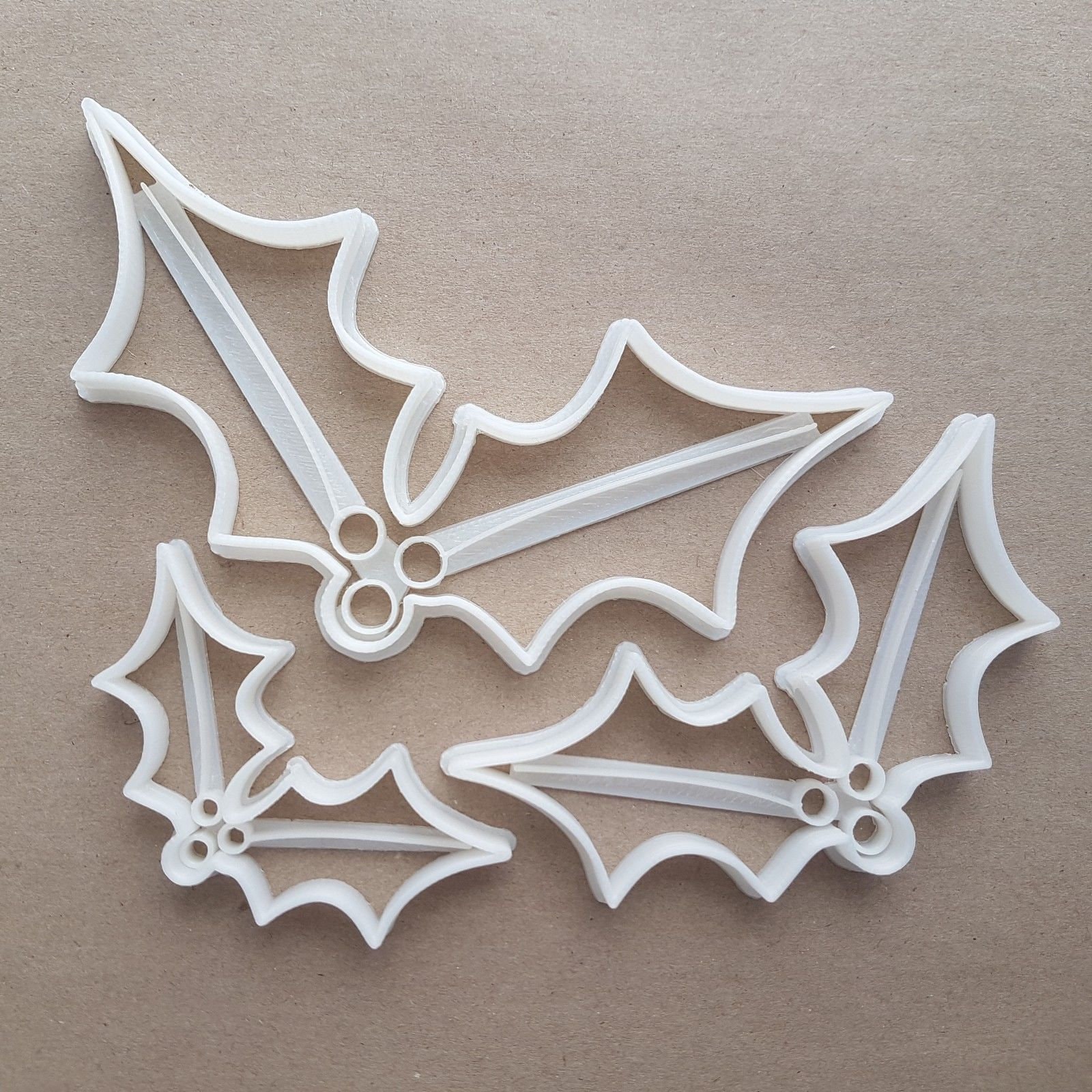 Holly Leaf Berry Xmas Shape Cookie Cutter Dough Biscuit Pastry Fondant Sharp