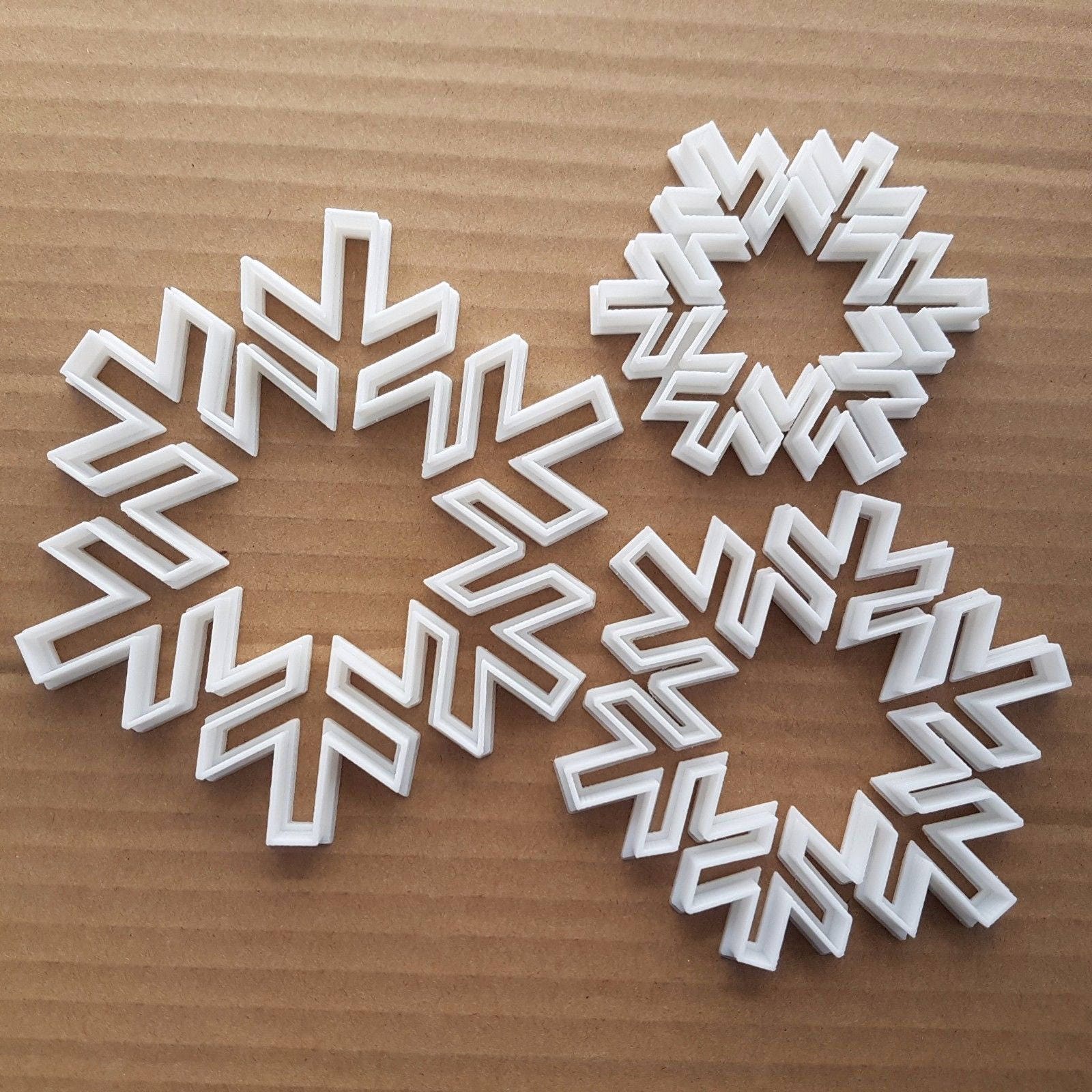 Snowflake Weather Sleet Shape Cookie Cutter Dough Biscuit Pastry Fondant Sharp