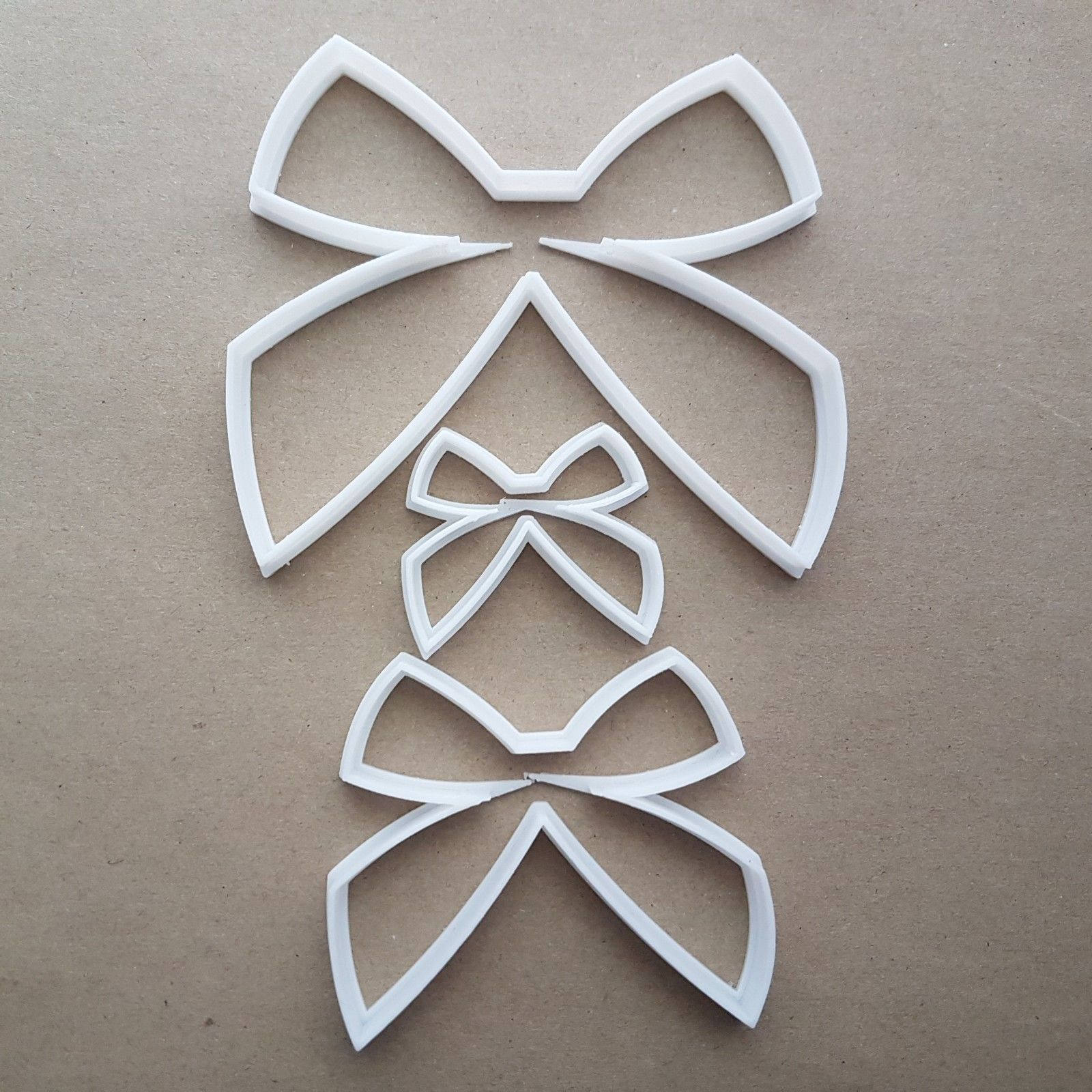 Bow Tie Ribbon Gift Shape Cookie Cutter Dough Biscuit Pastry Fondant Sharp