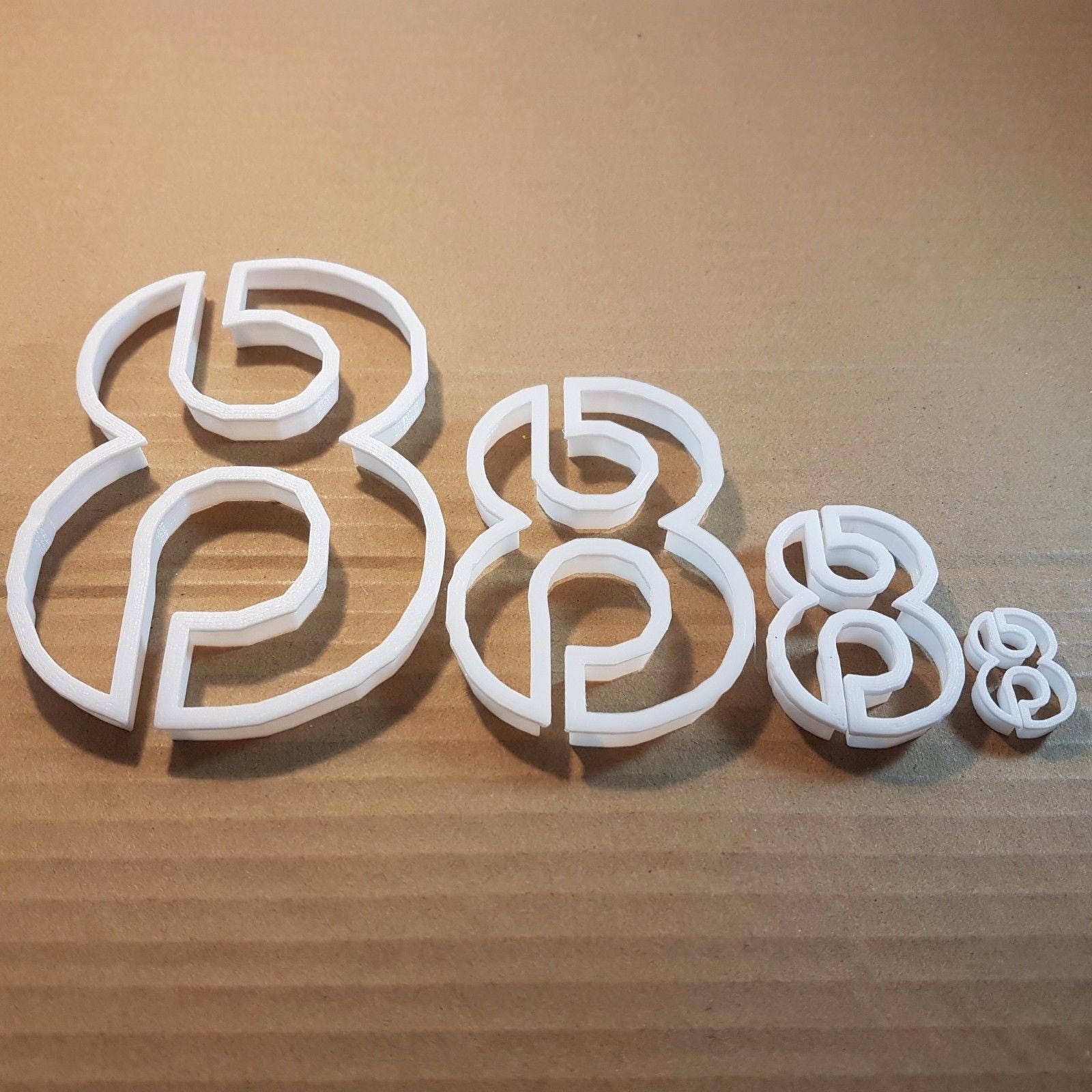 Eight 8 Number Digit Shape Cookie Cutter Dough Biscuit Pastry Fondant Sharp