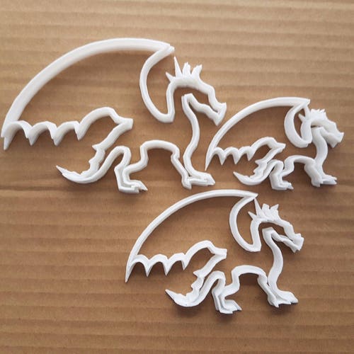 Dragon Cookie Cutter With Detail Etsy