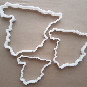 Espanha Mapa País Espanhol Forma Cortador de Biscoitos Massa Biscoito Massa Fondant Sharp Atlas Contorno Estêncil
