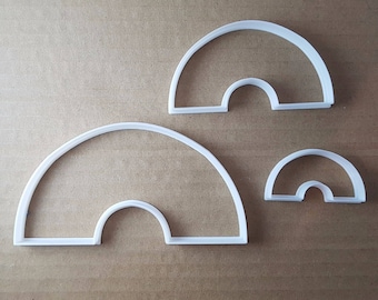 レインボースペクトルアークアーチシェイプクッキーカッター生地ビスケットペストリーフォンダンシャープステンシル天気雨リボン夏