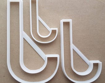Alphabet Letter J Upper Shape Cookie Cutter Dough Biscuit Pastry Fondant Sharp Stencil Writing Case