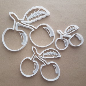 Cherry Leaf Plant Fruit Shape Cookie Cutter Dough Biscuit Pastry Fondant Sharp Stencil Cherries Food Berry Tree