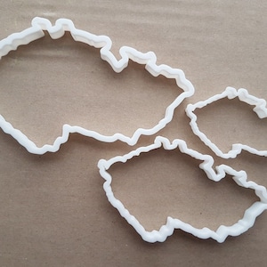 República Tcheca Mapa País Formato Cortador de Biscoitos Massa Biscoito Fondant Afiado Estêncil Contorno Atlas