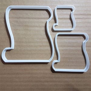 Scroll Tablet Magna Carta Shape Cookie Cutter Dough Biscuit Pastry Fondant Sharp Stencil Parchment Page Paper