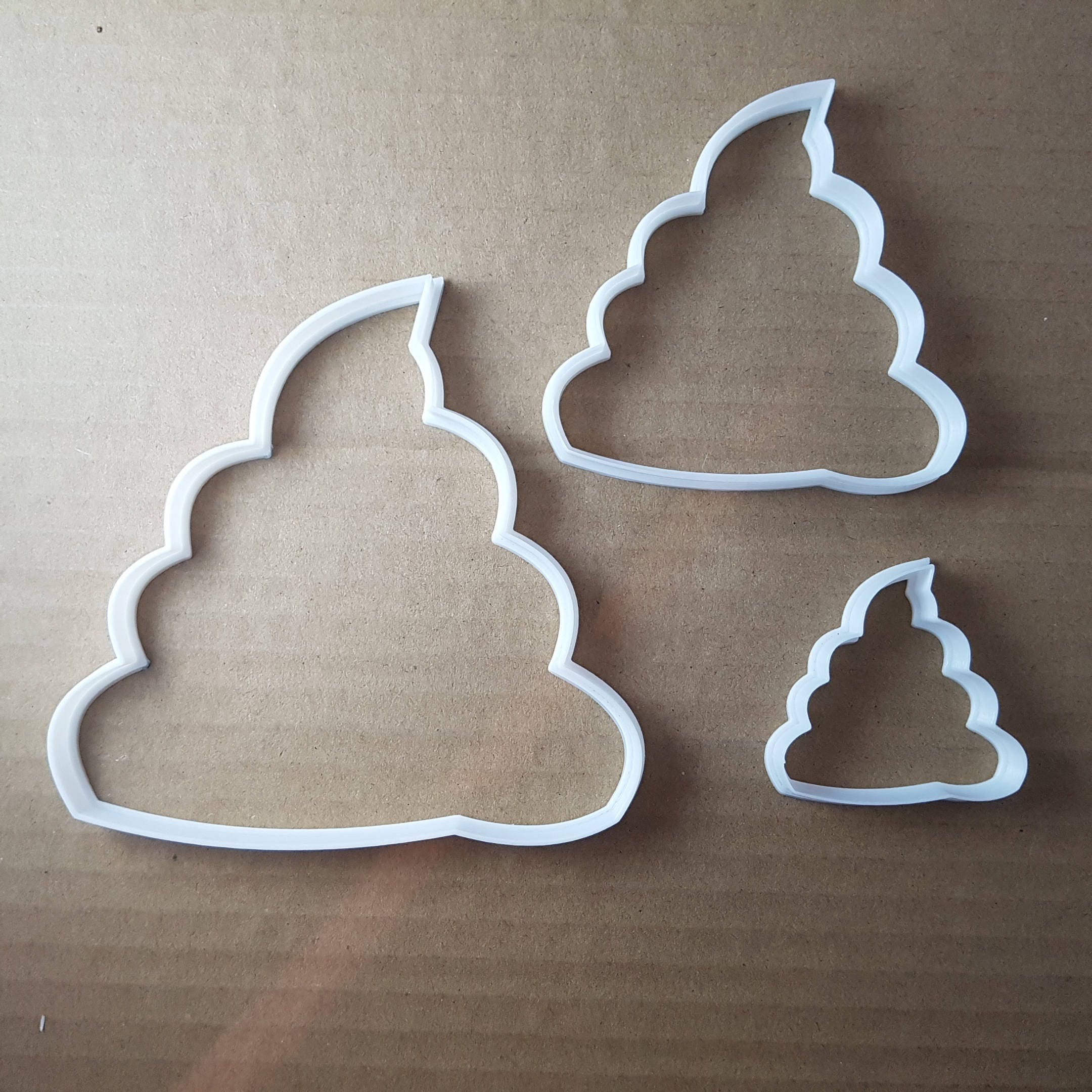 Poo Emoji Text Smile Shape Cookie Cutter Funny Biscuit Dough Stencil Pastry