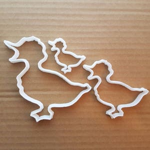 Duck Goose Geese Pond Shape Cookie Cutter Dough Biscuit Pastry Fondant Sharp Stencil Animal Bird Easter Chick