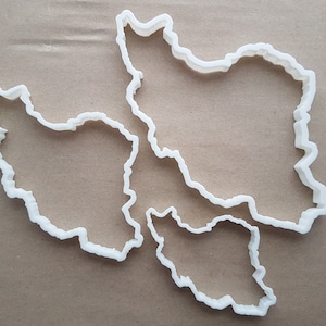 Mapa do país do Irã Esboço Forma Cortador de biscoitos Massa Biscoito Pastelaria Fondant Afiado Estêncil Atlas Iraniano