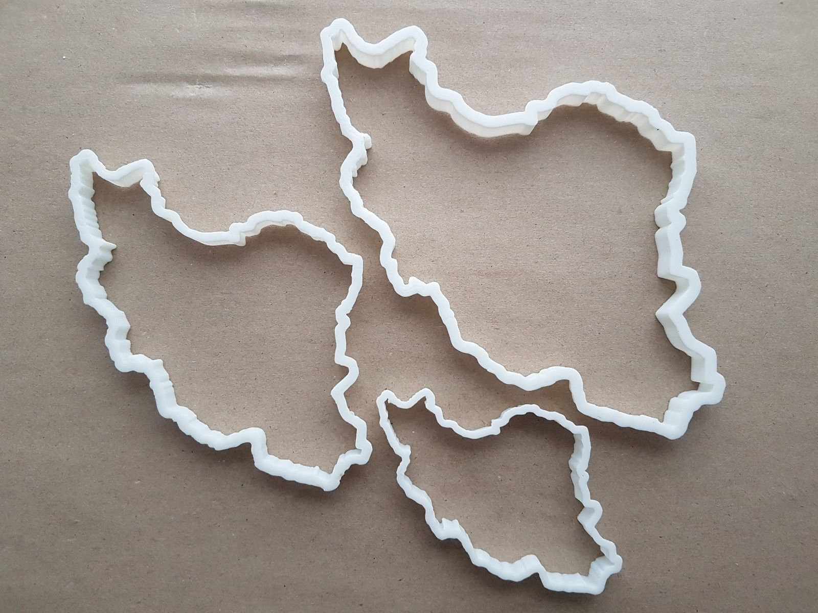 Iran Country Map Outline Shape Cookie Cutter Dough Biscuit Pastry Fondant Sharp