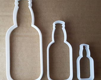 Beer Bottle Alcohol Drink Shape Cookie Cutter Dough Biscuit Pastry Fondant Sharp Stencil Food Party Ale Cider