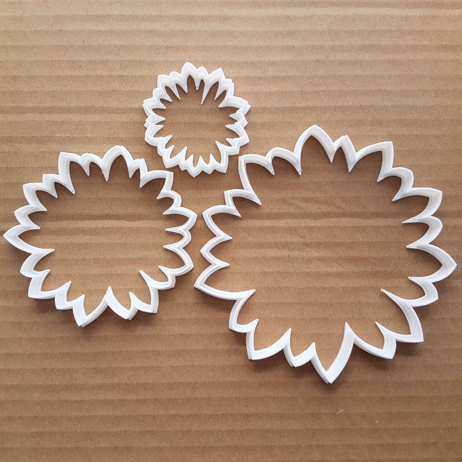Flower Sun Garden Plant Shape Cookie Cutter Dough Biscuit Pastry Fondant Sharp