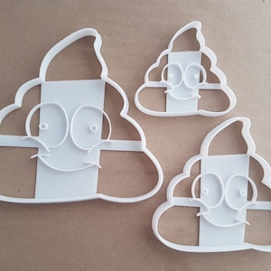 Emoji Poo Face Smile Shape Cookie Cutter Dough Biscuit Pastry Fondant Stamp Stencil Sharp Emoticon Funny Icon Happy