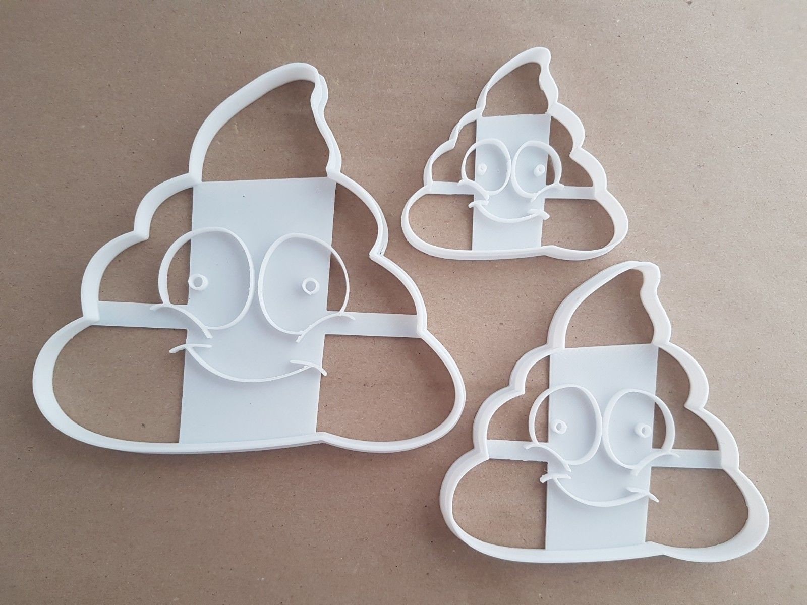 Emoji Poo Face Smile Shape Cookie Cutter Dough Biscuit Pastry Fondant Stamp