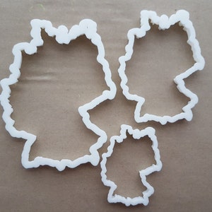 Alemanha Mapa do país Forma Cortador de biscoitos Massa Biscoito Massa Fondant Afiado Estêncil Atlas Contorno