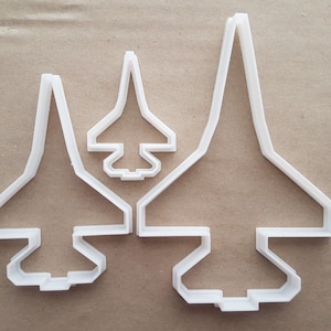 Fighter Jet Avión Ejército Forma Cookie Cortador Masa Galleta Pastel Fondant Sharp Stencil Avión Vehículo