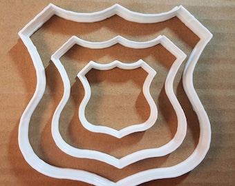 Route Sign Road 66 Plaque Shape Cookie Cutter Dough Biscuit Pastry Fondant Sharp Stencil Award