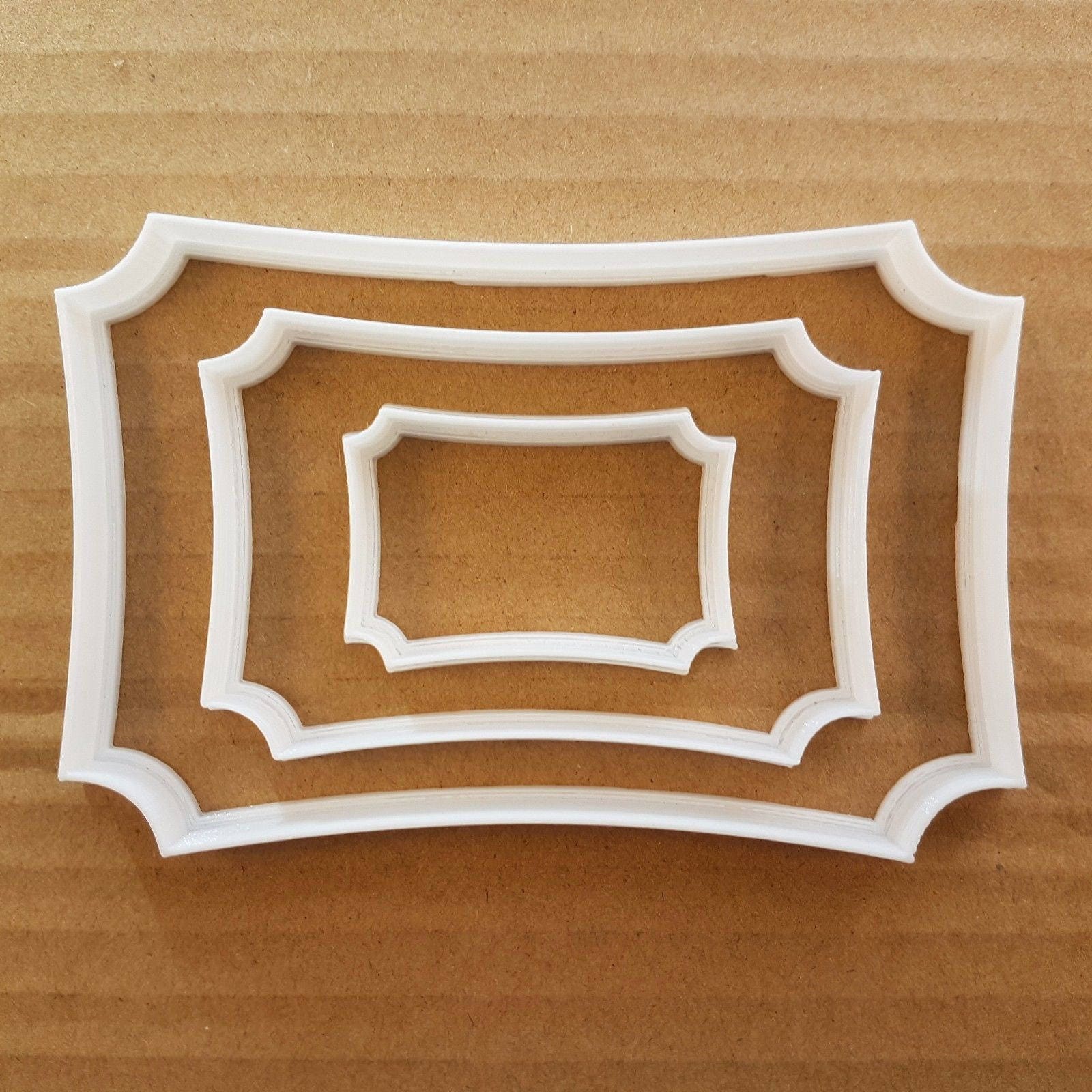 Plaque Frame Tablet Mirror Shape Cookie Cutter Dough Biscuit Pastry Stencil