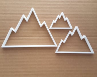 Mountain Hill Alp Glacier Summit Shape Cookie Cutter Dough Biscuit Fondant Sharp Stencil Cliff