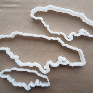 Jamaica Mapa do país Formato Cortador de biscoitos Massa Biscoito Massa Fondant Stencil afiado Contorno Atlas Ilha jamaicana