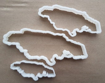 Jamaika Land Karte Form Cookie Cutter Teig Keks Gebäck Fondant scharfe Schablone Umriss Atlas Jamaican Island