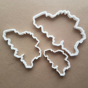 Mapa da Bélgica, país, formato de mundo, cortador de biscoitos, massa, biscoito, massa, fondant, carimbo, estêncil, atlas afiado, contorno