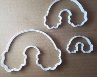 Arco iris Arco Sol nube forma cookie cortador masa galleta pastel fondant afilado plantilla lluvia arco verano tiempo