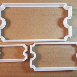 Ticket Kino Fair Arcade Form Cookie Cutter Teig Keks Gebäck Fondant scharfe Schablone Stub Filme Film Theater Kino Gutschein
