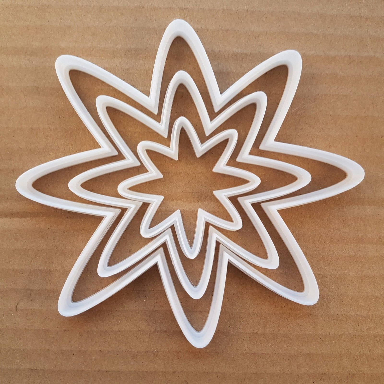 Fleur Étoile Rose Plante Forme Coupe Biscuit Pâte Pâtisserie Fondant Sharp - Picture 5 of 5