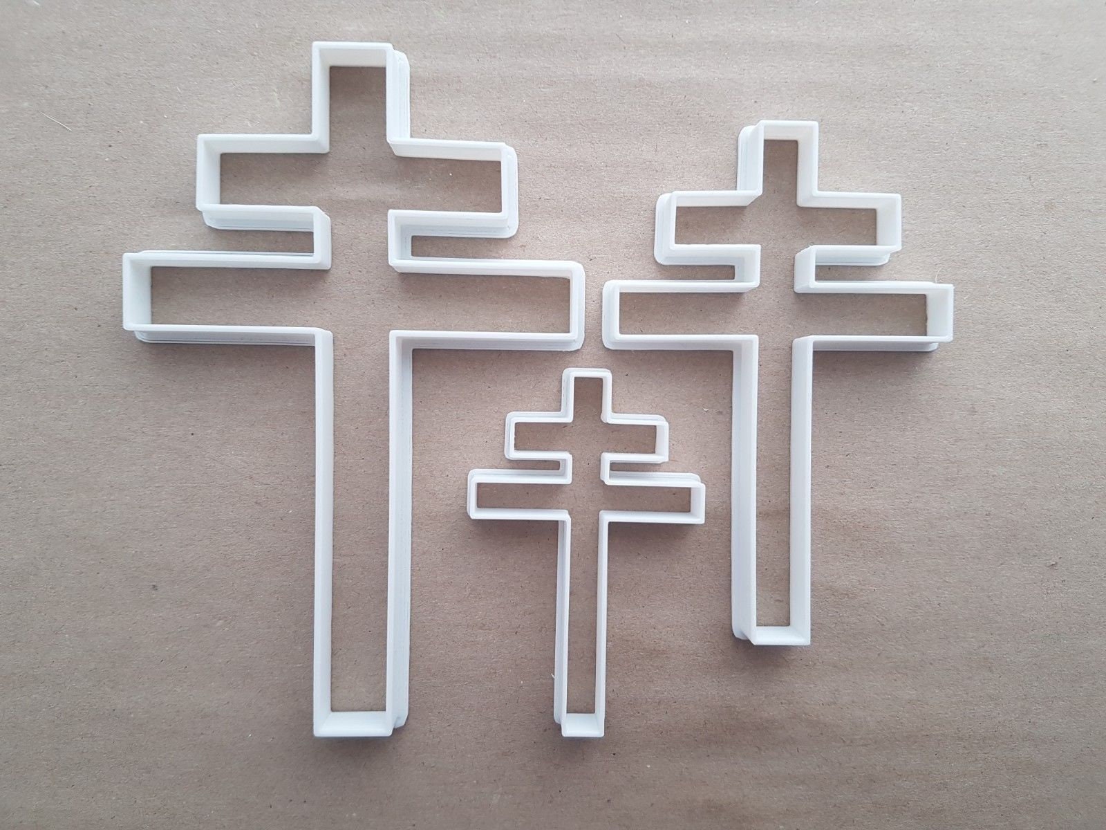 Cross Of Lorraine French Symbol Shape Cookie Cutter Dough Biscuit Fondant Sharp