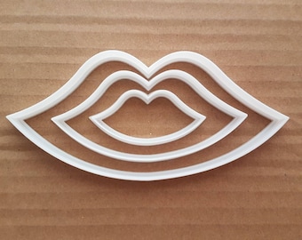 Lips Shape Cookie Cutter Dough Biscuit Pastry Lip Kiss Love Valentines Day Wedding Boyfriend Girlfriend Stencil Fondant Sharp Body Part