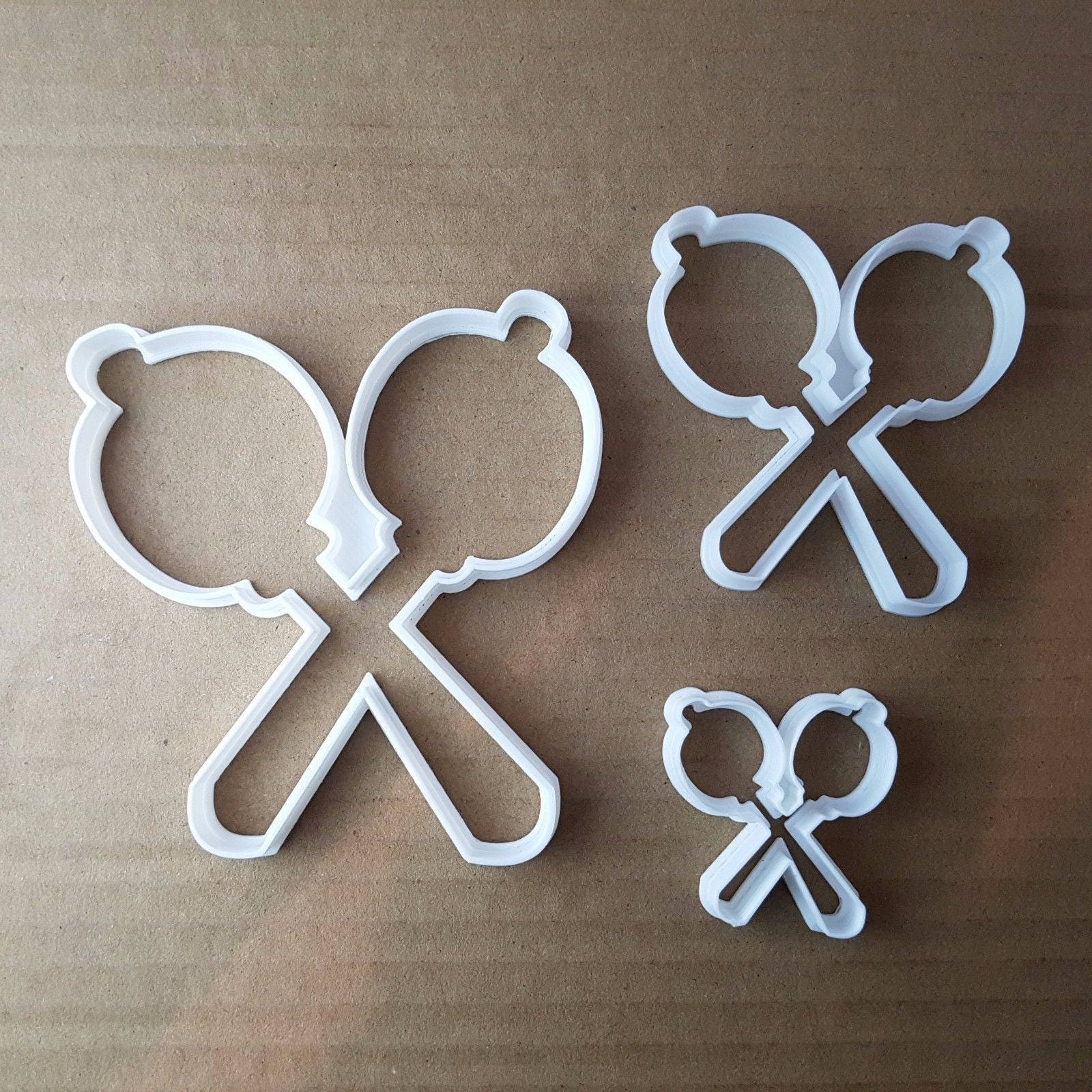 Baby Rattle Toy Maracas Shape Cookie Cutter Dough Biscuit Pastry Fondant Sharp