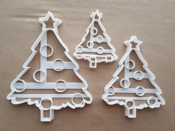Christmas Tree Bauble Decorate Shape Cookie Cutter Dough Etsy