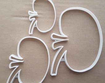 Kidney Organ Human Body Shape Cookie Cutter Dough Biscuit Pastry Fondant Sharp Stencil Part Medical Science Anatomy