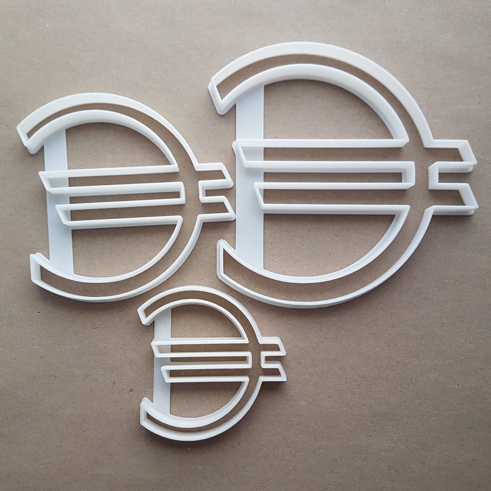 Euro Currency Symbol Icon Shape Cookie Cutter Dough Biscuit Pastry Fondant Sharp