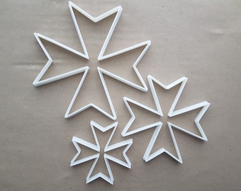 Maltés Cross Saint John Shape Cookie Cutter Dough Biscuit Pastel pastelería Fondant Sharp Stencil Malta