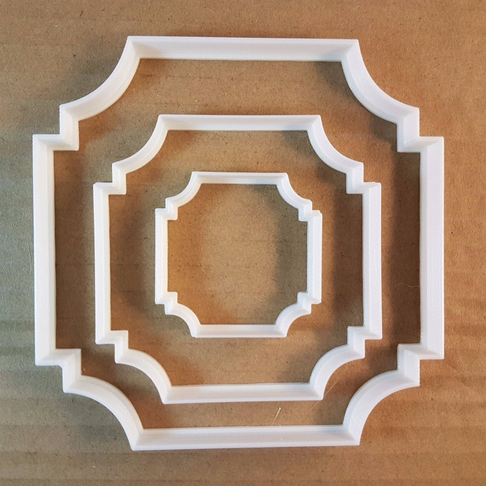 Plaque Frame Square Sign Shape Cookie Cutter Dough Biscuit Pastry Fondant Sharp
