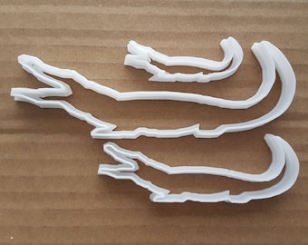 Crocodile Alligator Swamp Shape Cookie Cutter Dough Biscuit Pastry Fondant Sharp Stencil Animal Gator