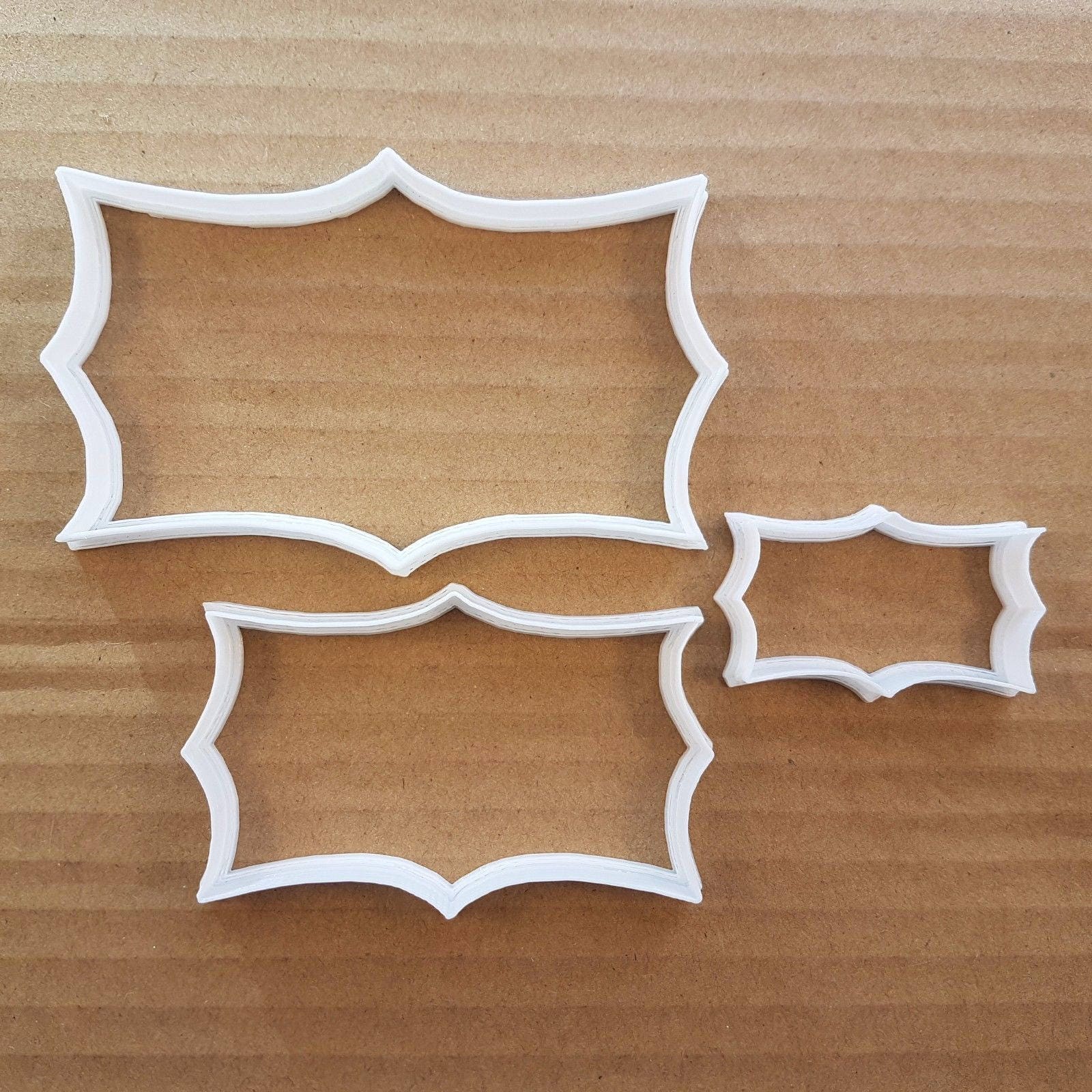 Plaque Mirror Frame Tablet Shape Cookie Cutter Dough Biscuit Pastry Stencil
