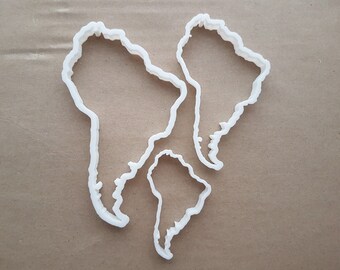 Südamerika Karte Land Form Cookie Cutter Teig Keks Gebäck Fondant scharfe Schablone südlichen amerikanischen Atlas Kontinent Umriss