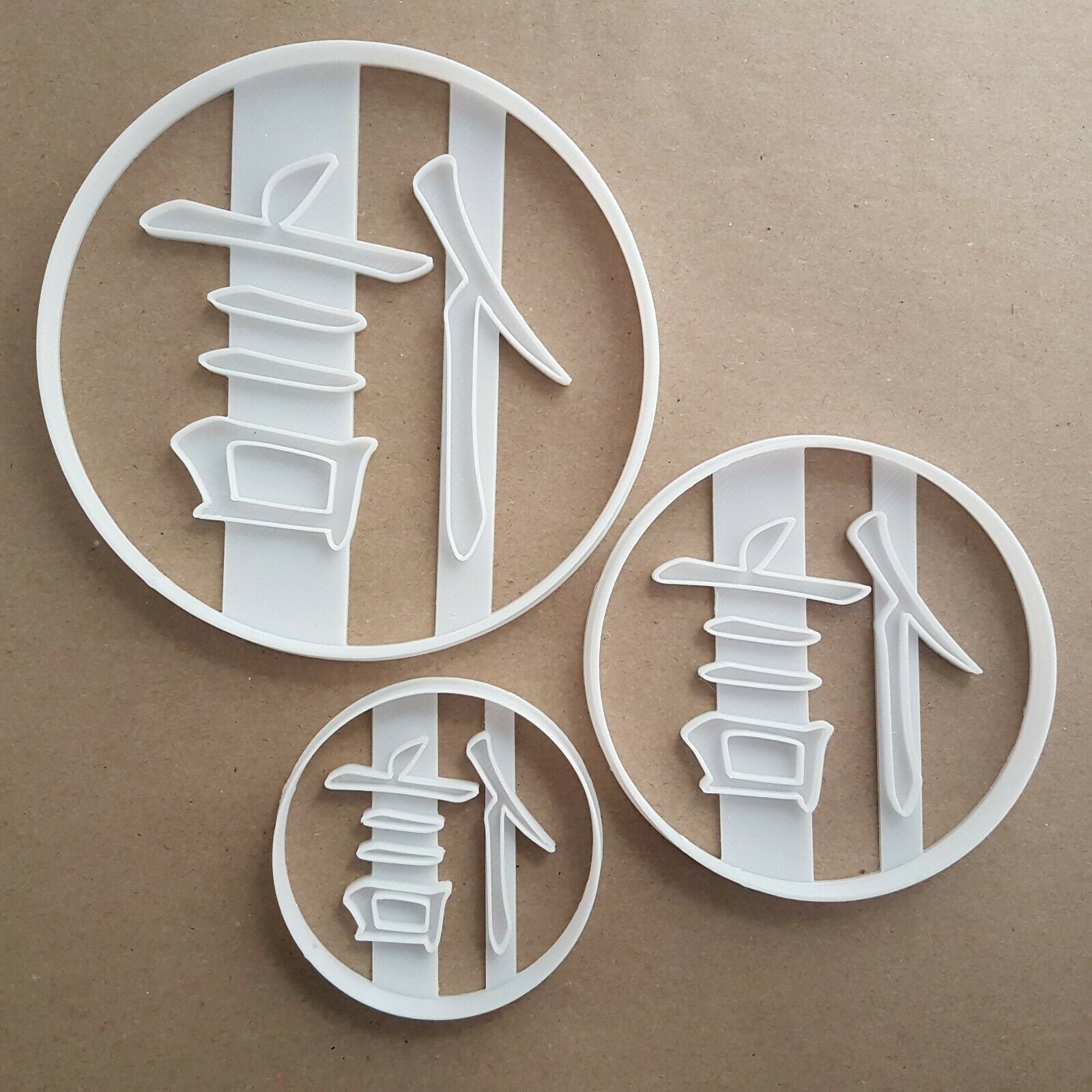 Chinese Faith Language Shape Cookie Cutter Dough Biscuit Pastry Fondant Stamp