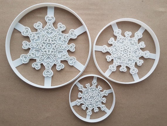 Flocon de neige Hiver Noël Forme Cookie Cutter Noël Biscuit Pâtisserie Fondant Sharp