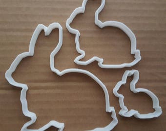 Rabbit Bunny Hare Farm Shape Cookie Cutter Dough Biscuit Pastry Fondant Sharp Easter Animal Stencil Sharp Fondant
