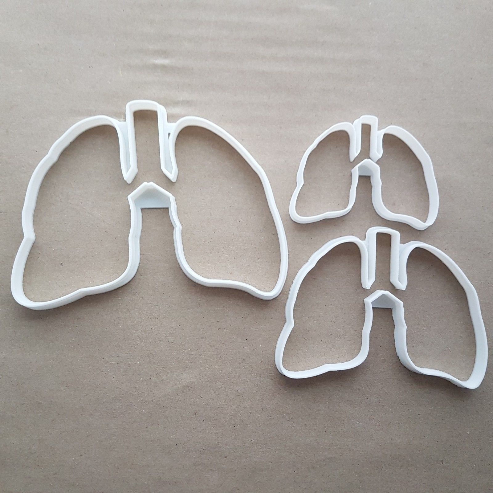 Lungs Human Body Part Shape Cookie Cutter Dough Biscuit Pastry Fondant Sharp