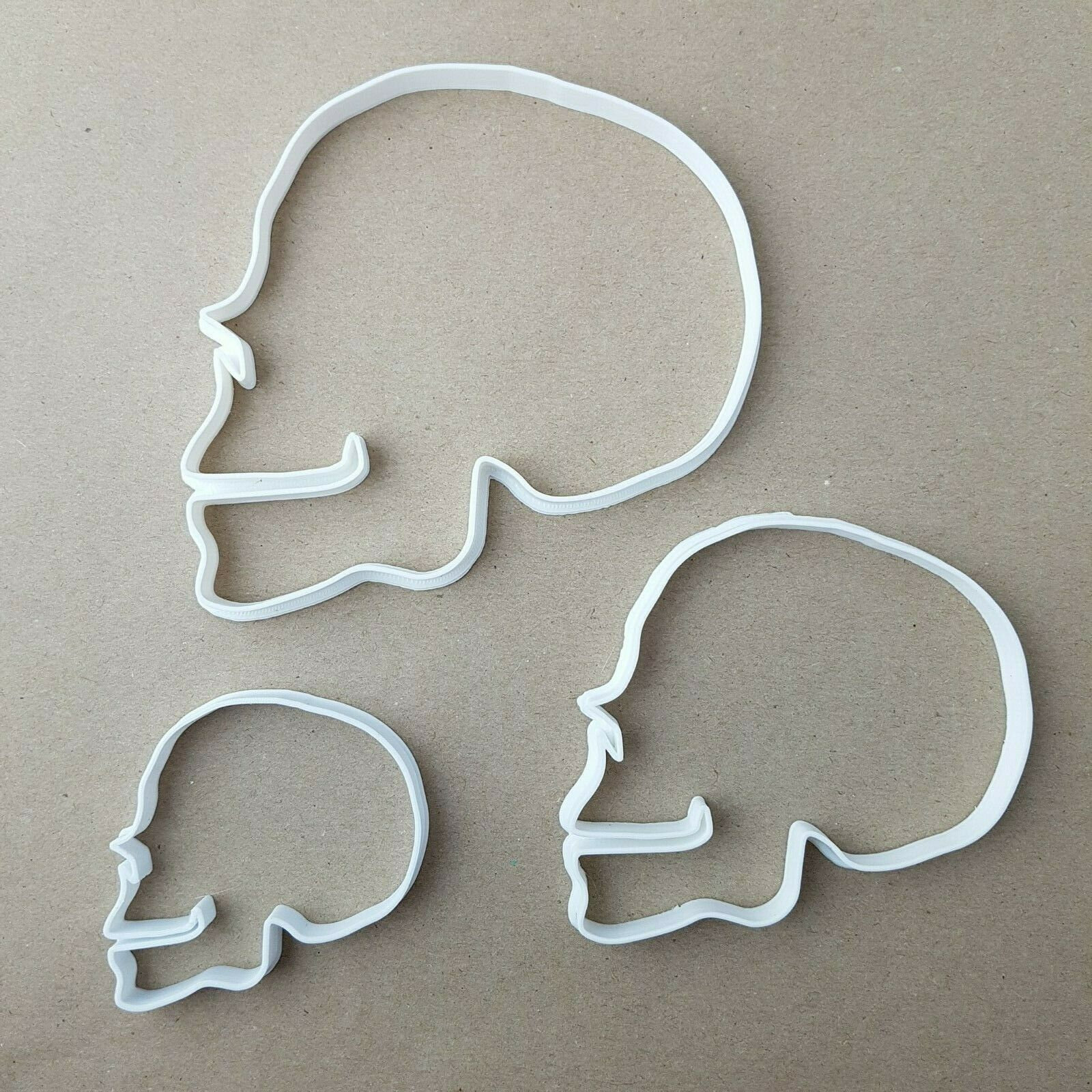 Skeleton Halloween Skull Shape Cookie Cutter Dough Biscuit Pastry Fondant Stamp
