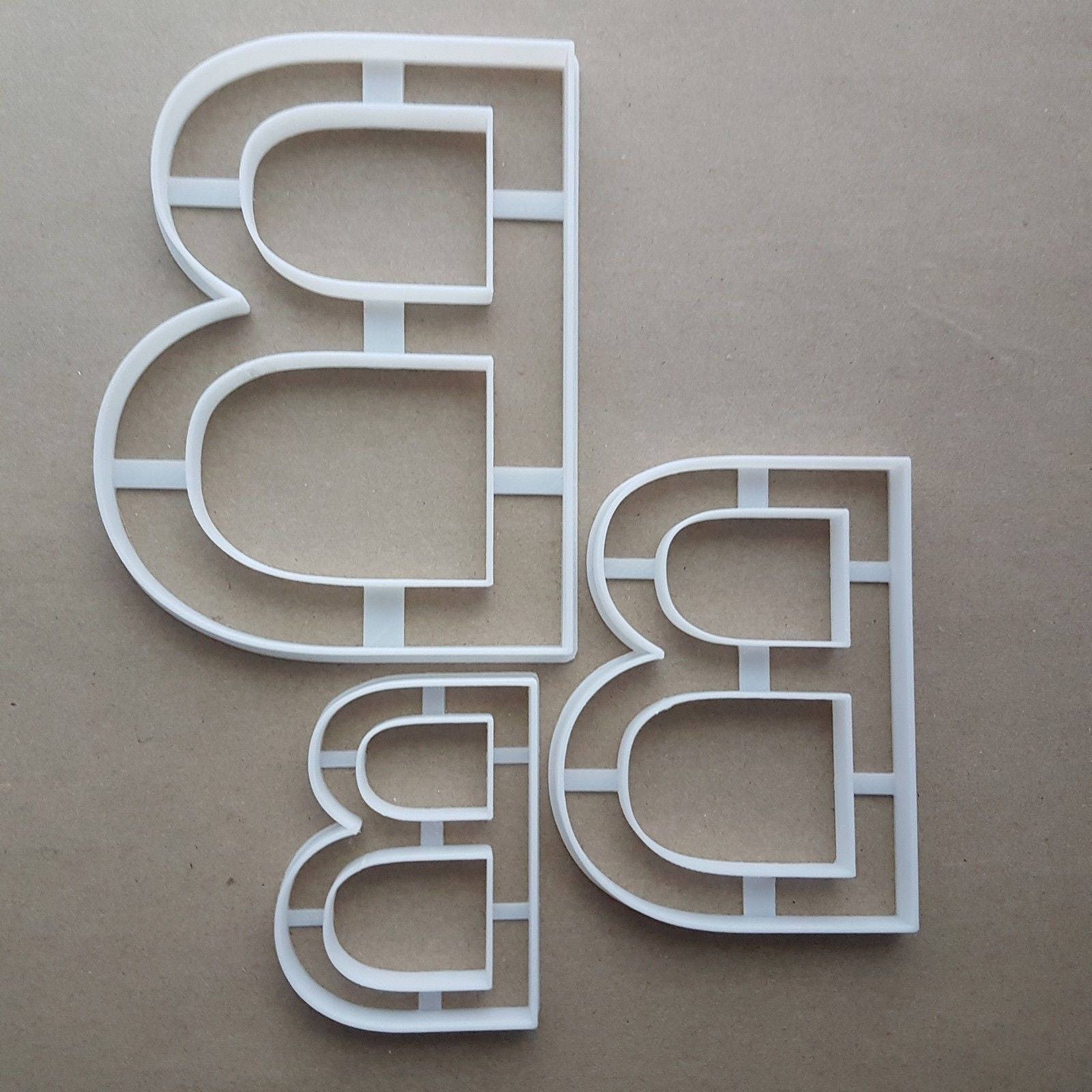Alphabet Letter B Upper Shape Cookie Cutter Dough Biscuit Pastry Fondant Sharp