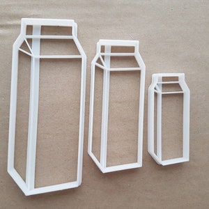 Drink Carton Milk Juice Box Shape Cookie Cutter Dough Biscuit Fondant Sharp Stencil Food Packaging Egg Nog